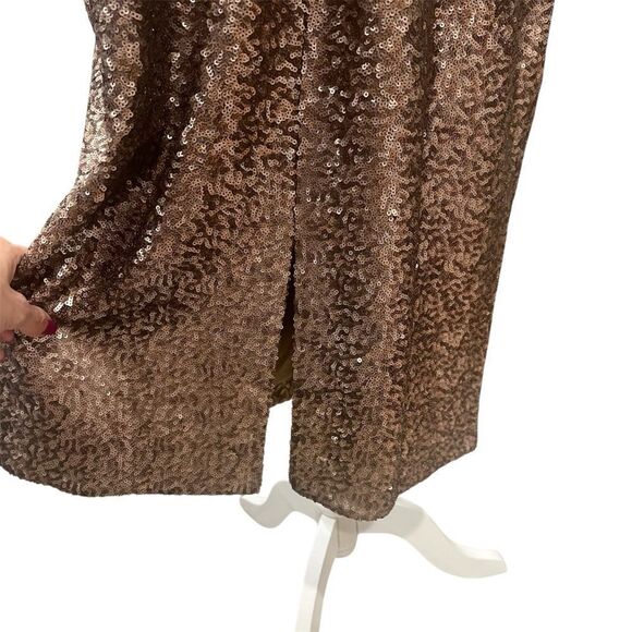 Dress the Population sequin gold dress with v neck size xl nwt - Picture 7 of 11